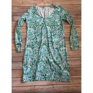 Lilly Pulitzer Medium Cassie Dress Rehearsal Green Pink Floral Teal